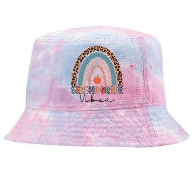 Second Grade Rainbow Leopard Teacher 2Nd Grade Vibes Gift Tie-Dyed Bucket Hat