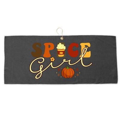 Spice Girl Retro Thankful Gift For Thanksgiving Large Microfiber Waffle Golf Towel