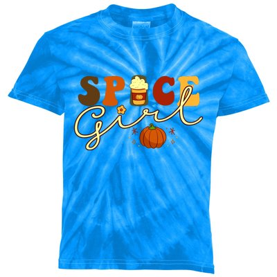 Spice Girl Retro Thankful Gift For Thanksgiving Kids Tie-Dye T-Shirt