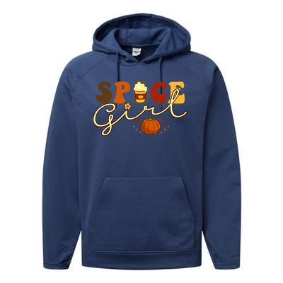 Spice Girl Retro Thankful Gift For Thanksgiving Performance Fleece Hoodie