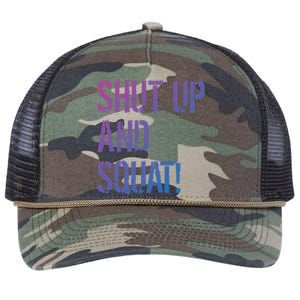 Squat Gym Rats Shut Up And Squat Gym Teachers Shut And Squat Great Gift Retro Rope Trucker Hat Cap