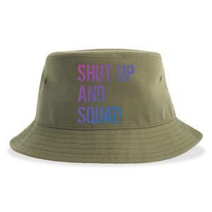 Squat Gym Rats Shut Up And Squat Gym Teachers Shut And Squat Great Gift Sustainable Bucket Hat