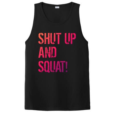 Squat Gym Rats Shut Up And Squat Gym Teachers Shut And Squat Great Gift PosiCharge Competitor Tank