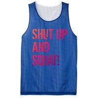 Squat Gym Rats Shut Up And Squat Gym Teachers Shut And Squat Great Gift Mesh Reversible Basketball Jersey Tank