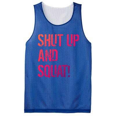 Squat Gym Rats Shut Up And Squat Gym Teachers Shut And Squat Great Gift Mesh Reversible Basketball Jersey Tank