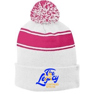 Sigma G.A.M.M.A Rho Sorority The Legancy Continues With Me Stripe Pom Pom Beanie