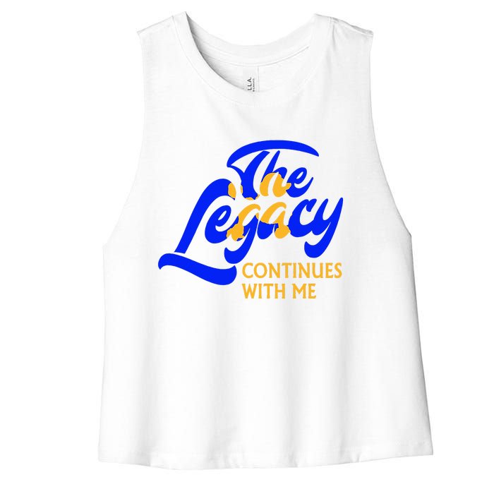 Sigma G.A.M.M.A Rho Sorority The Legancy Continues With Me Women's Racerback Cropped Tank