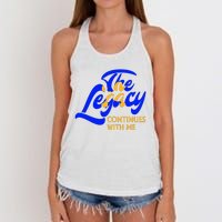 Sigma G.A.M.M.A Rho Sorority The Legancy Continues With Me Women's Knotted Racerback Tank