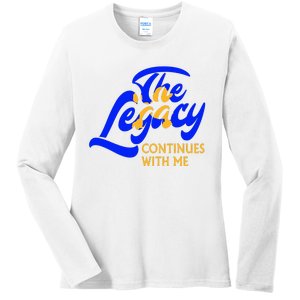 Sigma G.A.M.M.A Rho Sorority The Legancy Continues With Me Ladies Long Sleeve Shirt