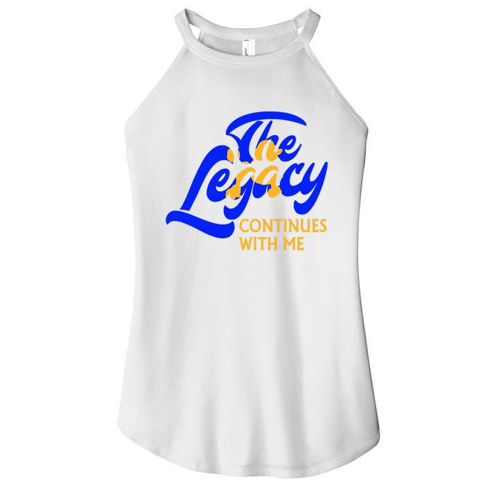 Sigma G.A.M.M.A Rho Sorority The Legancy Continues With Me Women's Perfect Tri Rocker Tank