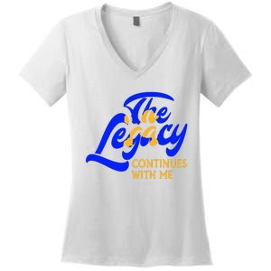 Sigma G.A.M.M.A Rho Sorority The Legancy Continues With Me Women's V-Neck T-Shirt