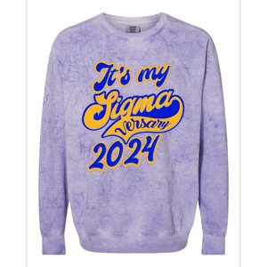 Sigma G.A.M.M.A Rho Sorority Founders Day Its My Sigmaversary Colorblast Crewneck Sweatshirt