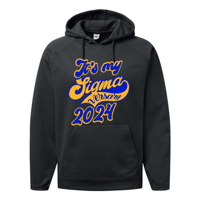 Sigma G.A.M.M.A Rho Sorority Founders Day Its My Sigmaversary Performance Fleece Hoodie