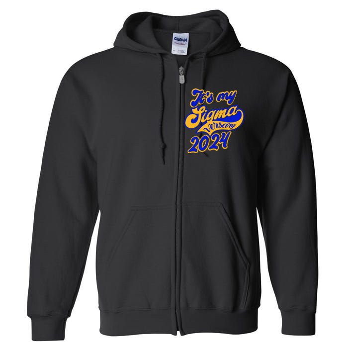 Sigma G.A.M.M.A Rho Sorority Founders Day Its My Sigmaversary Full Zip Hoodie