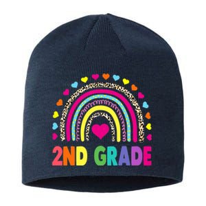 Second Grade Rainbow Girl Boy Teacher Team 2nd Grade Squad Sustainable Beanie