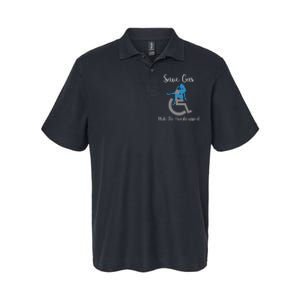 SAVE GAS RIDE THE Handicapped Softstyle Adult Sport Polo