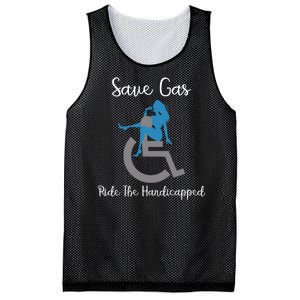 SAVE GAS RIDE THE Handicapped Mesh Reversible Basketball Jersey Tank