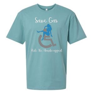 SAVE GAS RIDE THE Handicapped Sueded Cloud Jersey T-Shirt