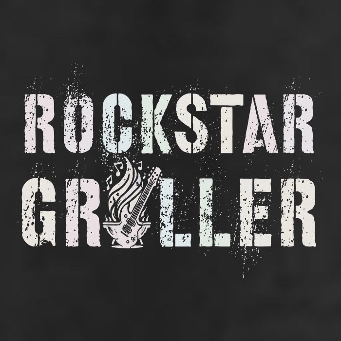 Summer Grilling Rockstar Griller Pit Dad Patio Meat Gangster 7 Panel Mesh Trucker Snapback Hat