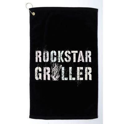 Summer Grilling Rockstar Griller Pit Dad Patio Meat Gangster Golf Towel