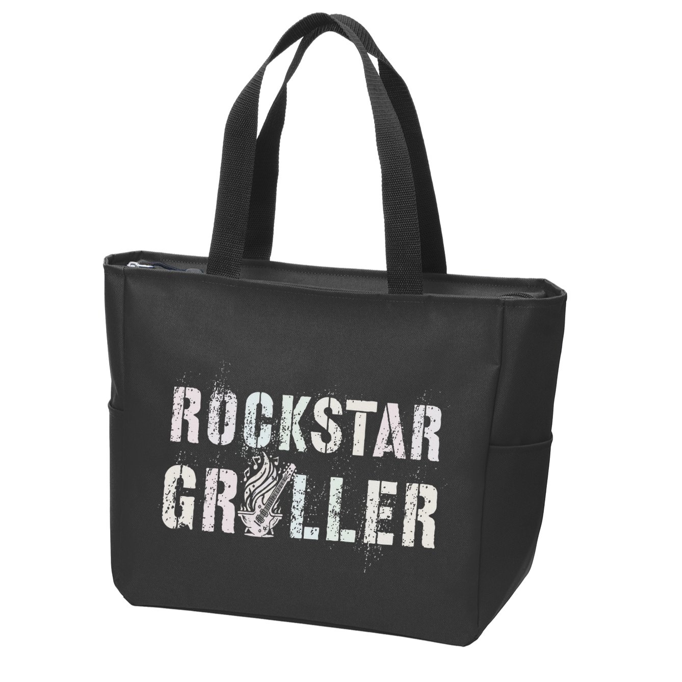 Summer Grilling Rockstar Griller Pit Dad Patio Meat Gangster Zip Tote Bag