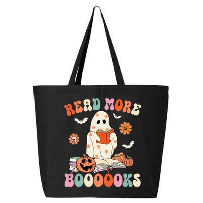 Spooky Ghost Reads Groovy Halloween Book Lover 25L Jumbo Tote