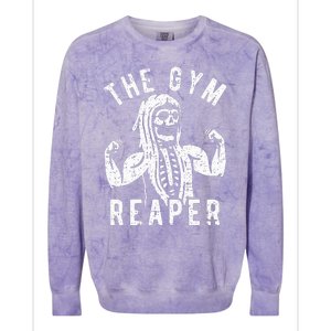 Spooky Gym Reaper Costume for Fitness Enthusiasts Colorblast Crewneck Sweatshirt