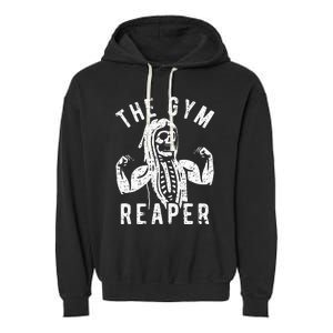 Spooky Gym Reaper Costume for Fitness Enthusiasts Garment-Dyed Fleece Hoodie