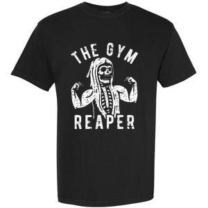 Spooky Gym Reaper Costume for Fitness Enthusiasts Garment-Dyed Heavyweight T-Shirt