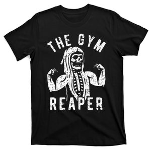 Spooky Gym Reaper Costume for Fitness Enthusiasts T-Shirt