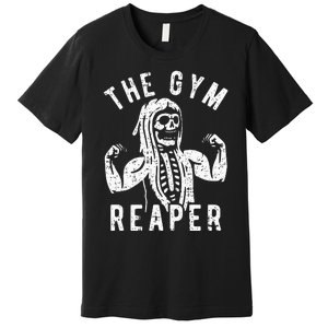 Spooky Gym Reaper Costume for Fitness Enthusiasts Premium T-Shirt