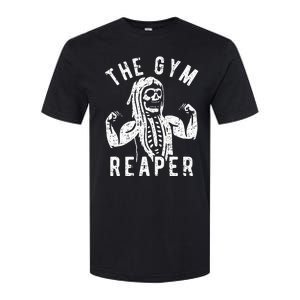 Spooky Gym Reaper Costume for Fitness Enthusiasts Softstyle CVC T-Shirt