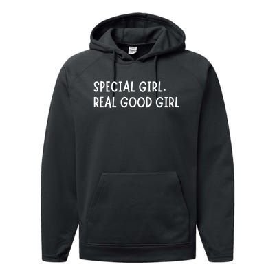 Special Girl Real Good Girl Funny Girls Christmas Performance Fleece Hoodie