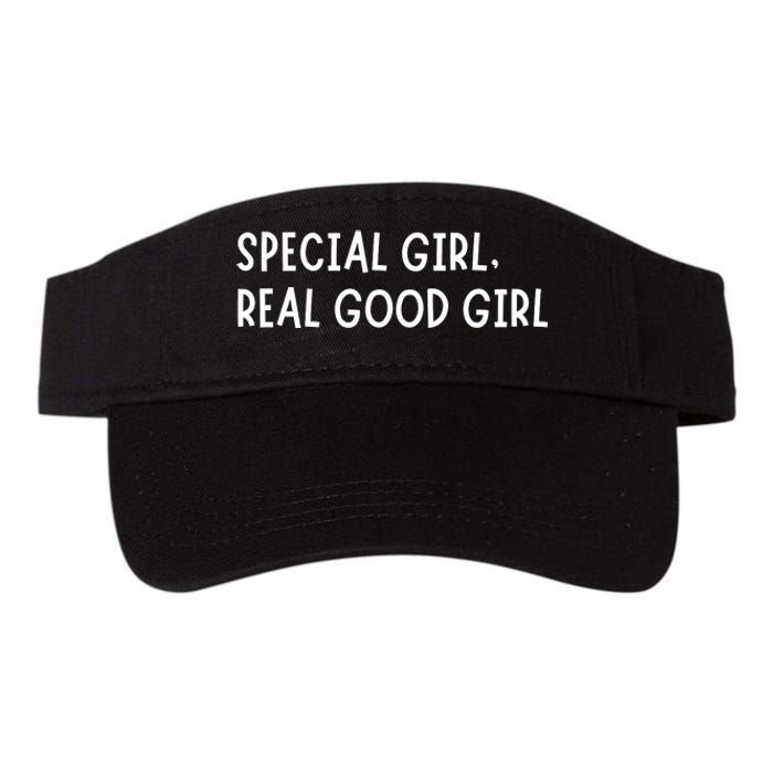 Special Girl Real Good Girl Funny Girls Christmas Valucap Bio-Washed Visor