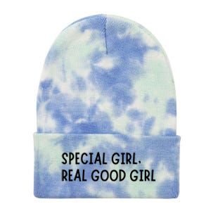 Special Girl Real Good Girl Funny Girls Christmas Tie Dye 12in Knit Beanie