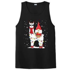 Santa Gnomes Riding Llama Reindeer Christmas Lights PosiCharge Competitor Tank