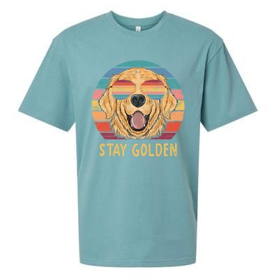 Stay Golden Retriever Dog Funny Gift Sueded Cloud Jersey T-Shirt