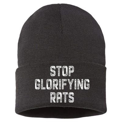 Stop Glorifying Rats Sustainable Knit Beanie