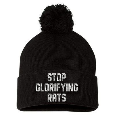 Stop Glorifying Rats Pom Pom 12in Knit Beanie