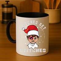 Snitches Get Stitches Elf Xmas Funny Snitches Get Stitches Mug