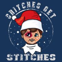 Snitches Get Stitches Elf Xmas Funny Snitches Get Stitches Sustainable Bucket Hat