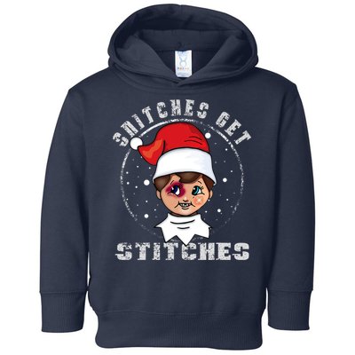 Snitches Get Stitches Elf Xmas Funny Snitches Get Stitches Toddler Hoodie