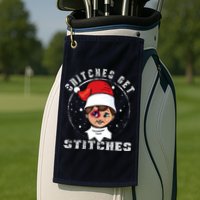 Snitches Get Stitches Elf Xmas Funny Snitches Get Stitches Golf Towel