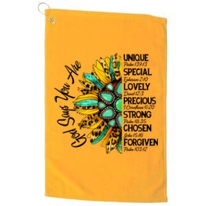 Sunflower God Says You Are Unique Special Lovely Precious Gift Platinum Collection Golf Towel