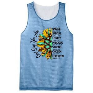 Sunflower God Says You Are Unique Special Lovely Precious Gift Mesh Reversible Basketball Jersey Tank