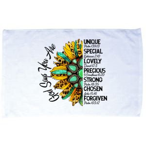 Sunflower God Says You Are Unique Special Lovely Precious Gift Microfiber Hand Towel