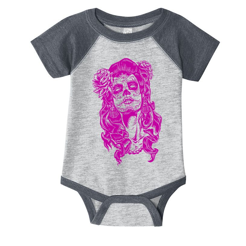 Day Of The Dead Illustration Skeleton Infant Baby Jersey Bodysuit