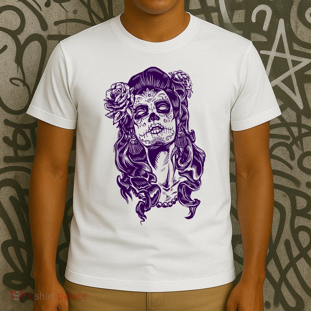 Day Of The Dead Illustration Skeleton T-Shirt