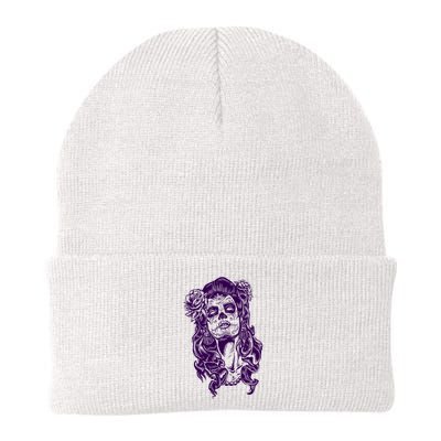 Day Of The Dead Illustration Skeleton Beanie