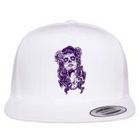 Day Of The Dead Illustration Skeleton Flatbill Hat